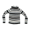 emo! Striped Zip Front Knit Sweater