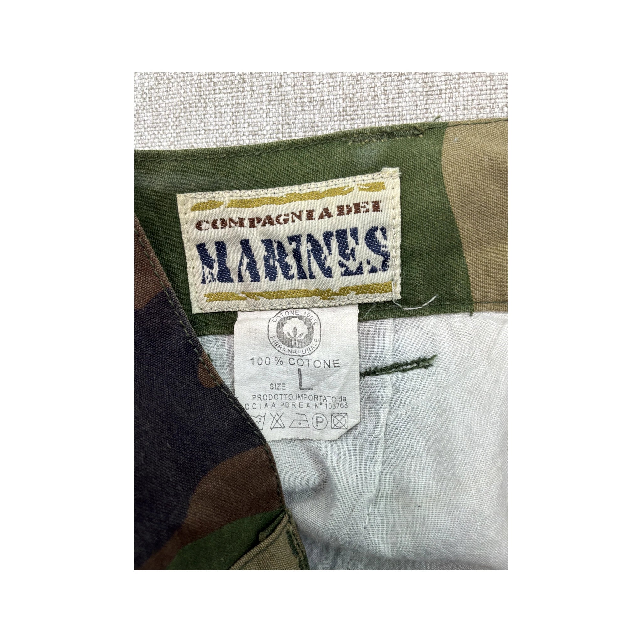 Compagnia dei Marines Woodland Camo Cotton Cargo Shorts