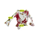 BLU In Firenze Sheer Floral Ruffle Tie Front Blouse