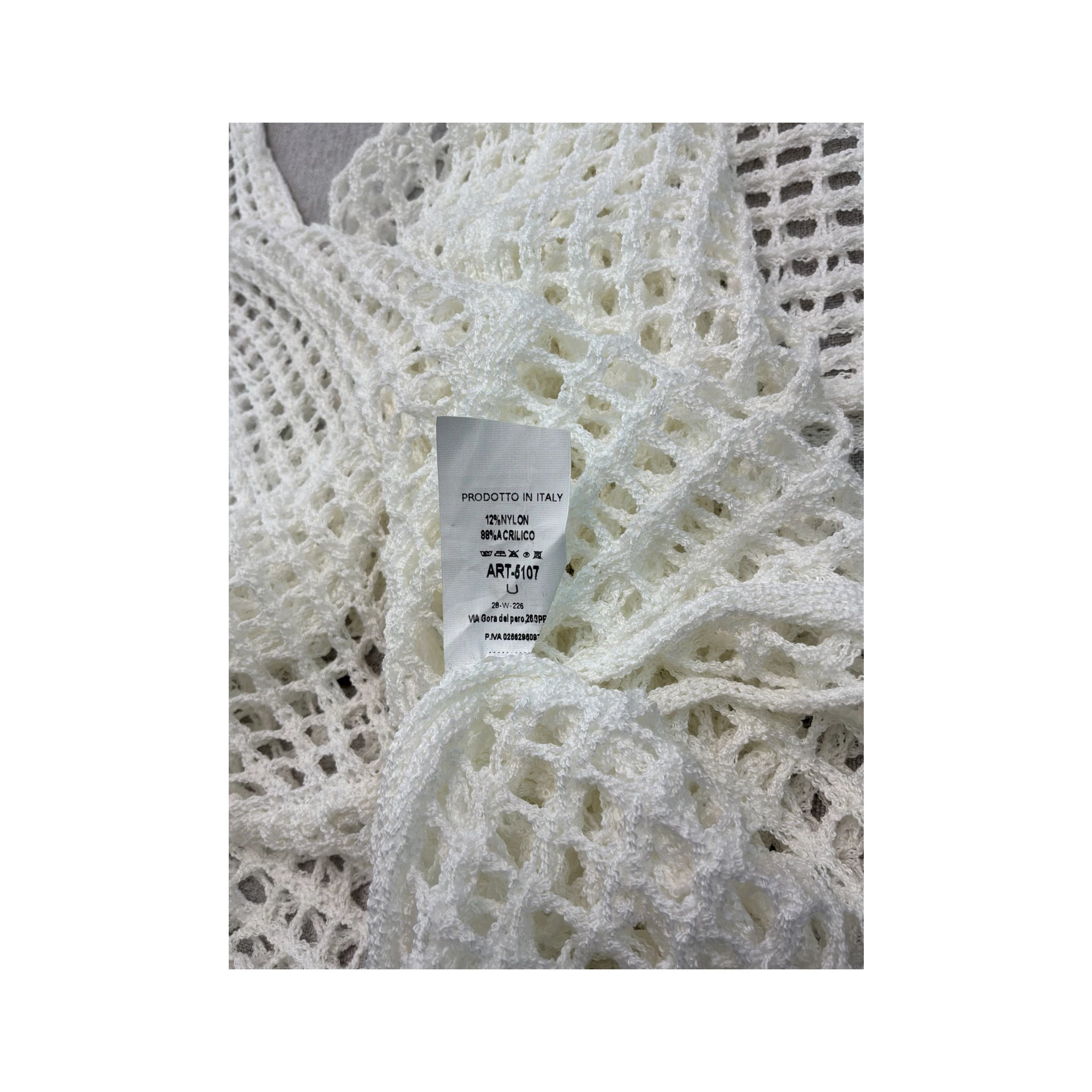 Vintage Open-Knit Grid Pattern Long-Sleeve Midi Dress