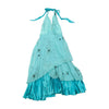 Byer Too Blue Halter Tiered Embellished Dress