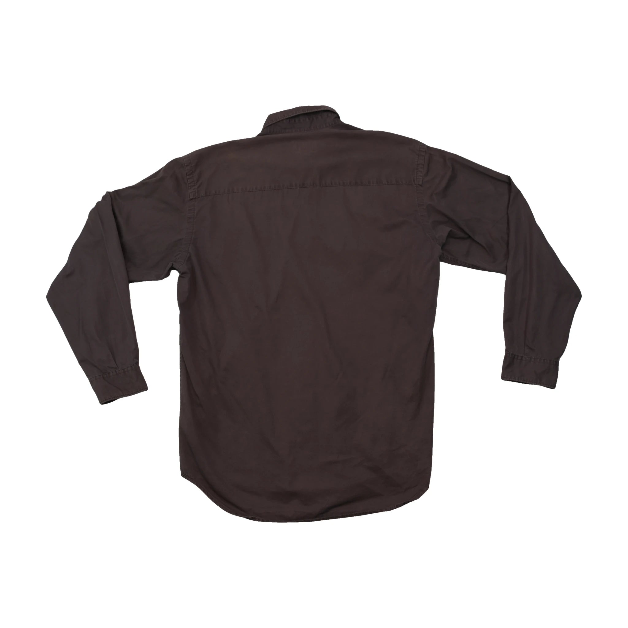 Camisa Marlboro Classics em algodão castanho com Botões