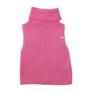 Miss Sixty Fuzzy Pink Mohair Turtleneck Sleeveless Sweater