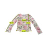 Dalia confori Sheer Graphic Mesh Blouse