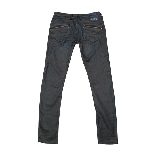 G-STAR RAW Dark Gray Stretch Denim Zip Pocket Skinny Jeans