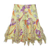 Pastel Yellow Floral Handkerchief Ruffle Skirt