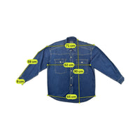 Versace Blue Denim Western Button Up Shirt