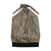 Leopard Print Halter Blouse