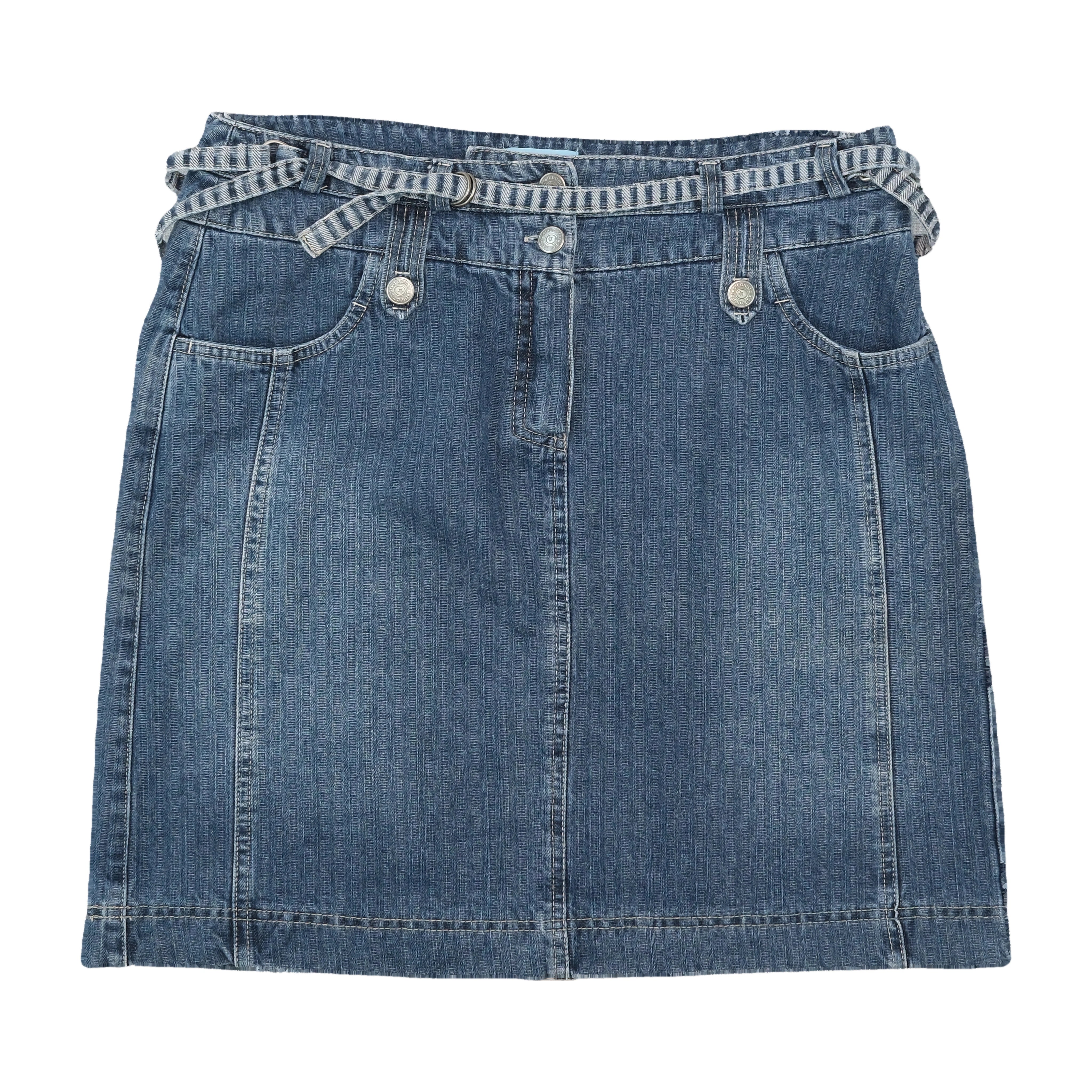 Dreamstar Belted High Rise Denim Shorts Jeans