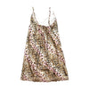Y2K Leopard Print Lace Hem Slip Dress