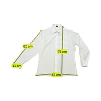 Mode White Long Sleeve Button-Up Shirt