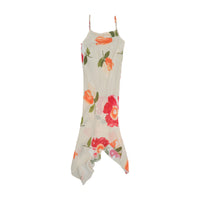 Floral Print Strappy Asymmetrical Hem Jumpsuit