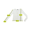Safran Ribbed V-Neck Zip Front Sweater