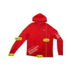 Nike Red Cotton Blend Embroidered Swoosh Pullover Hoodie Sweater