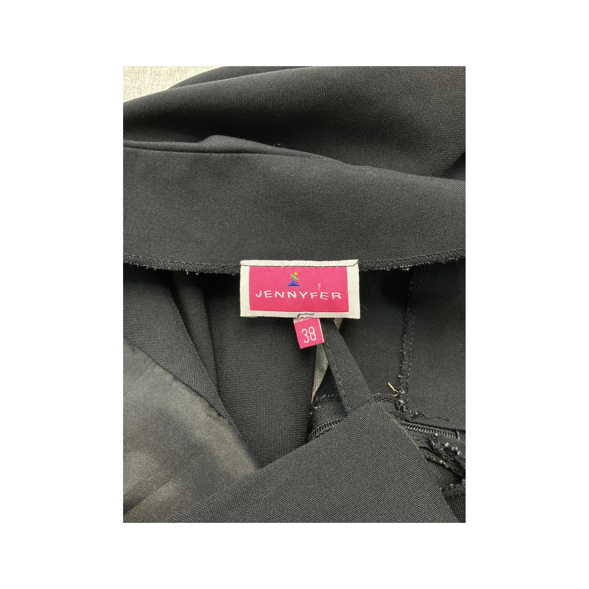 Jennyfer Black Tie-Back Pinafore Dress with Pocket