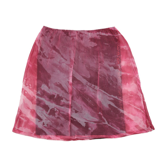 Custo Barcelona Y2K Pleated Sheer Floral Glitter Skirt
