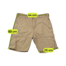 Denim Co. Beige Herringbone Utility Cargo Shorts