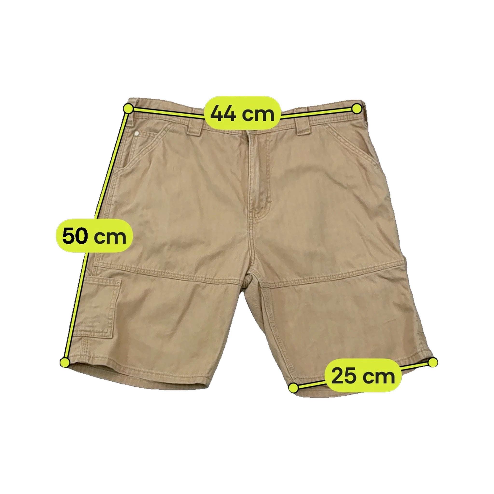 Denim Co. Beige Herringbone Utility Cargo Shorts