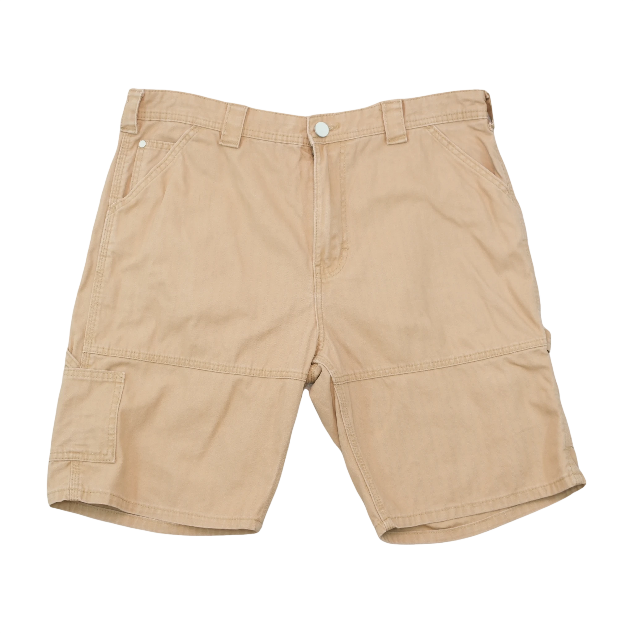 Denim Co. Beige Herringbone Utility Cargo Shorts