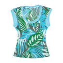 Tropical Leaf Print Tank Top