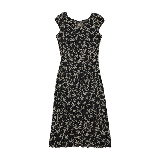 Penny Pull Sheer Mesh Floral Midi Dress