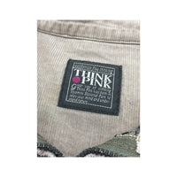 Think Pink Textured Quarter Zip Wool Blend Sweater