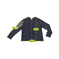 L.L.Bean Vintage Black Cotton Button Front Cardigan Sweater