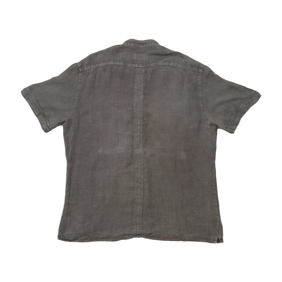 Camisa utilitária Pal Zileri cinzenta com gola de Padre