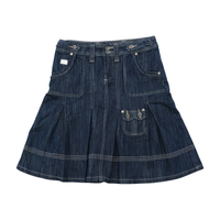 Real Play Dark Wash Cotton Blend Denim Utility Skirt