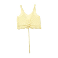 Hollister Crochet Knit Ruched Tie Bralette Shirt