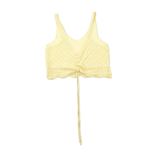 Hollister Crochet Knit Ruched Tie Bralette Shirt