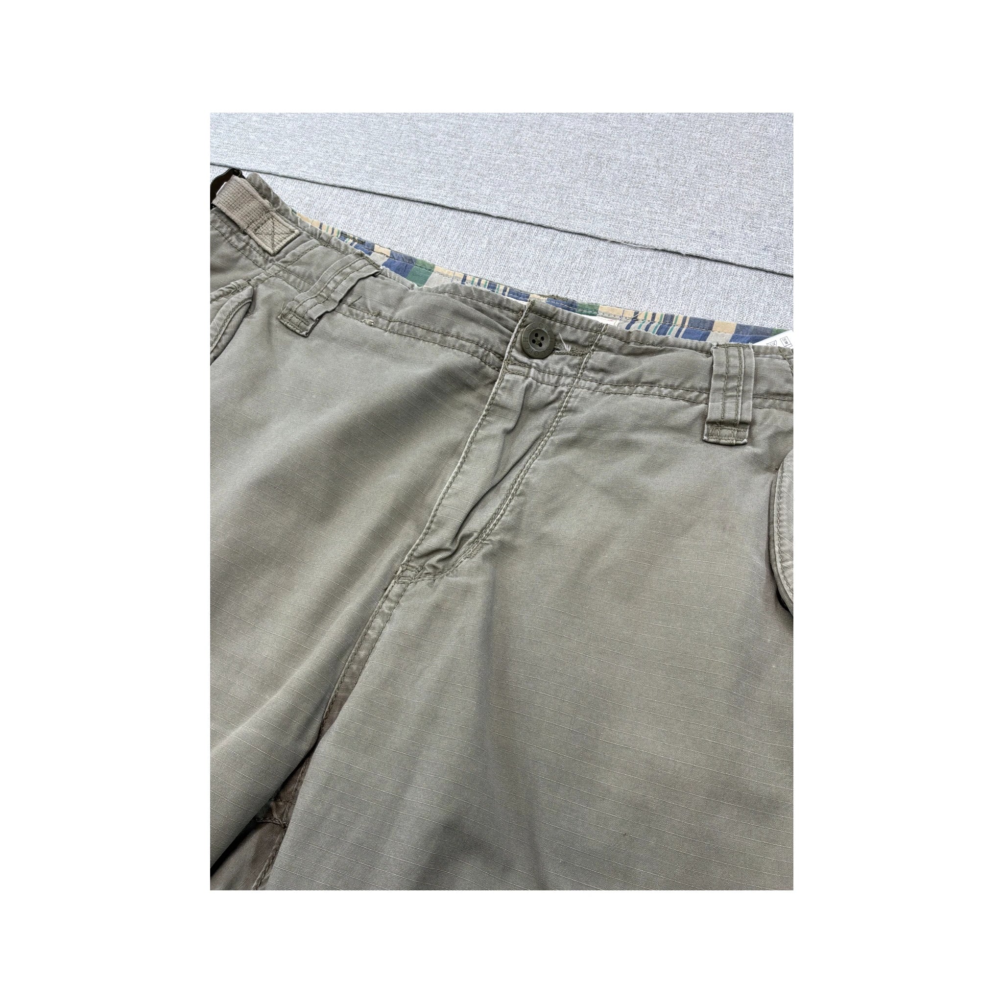 Scotch & Soda Beige Cotton Ripstop Cargo Shorts