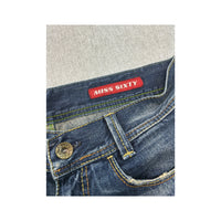 Miss Sixty Distressed Wide Leg Cotton Jeans