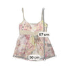 Blusa de alças Babydoll Y2K em Seda e algodão com estampado Paisley Pastel