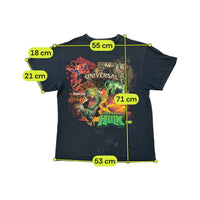 T-shirt Universal Studios com estampado de Spider-Man, Jurassic Park e Hulk