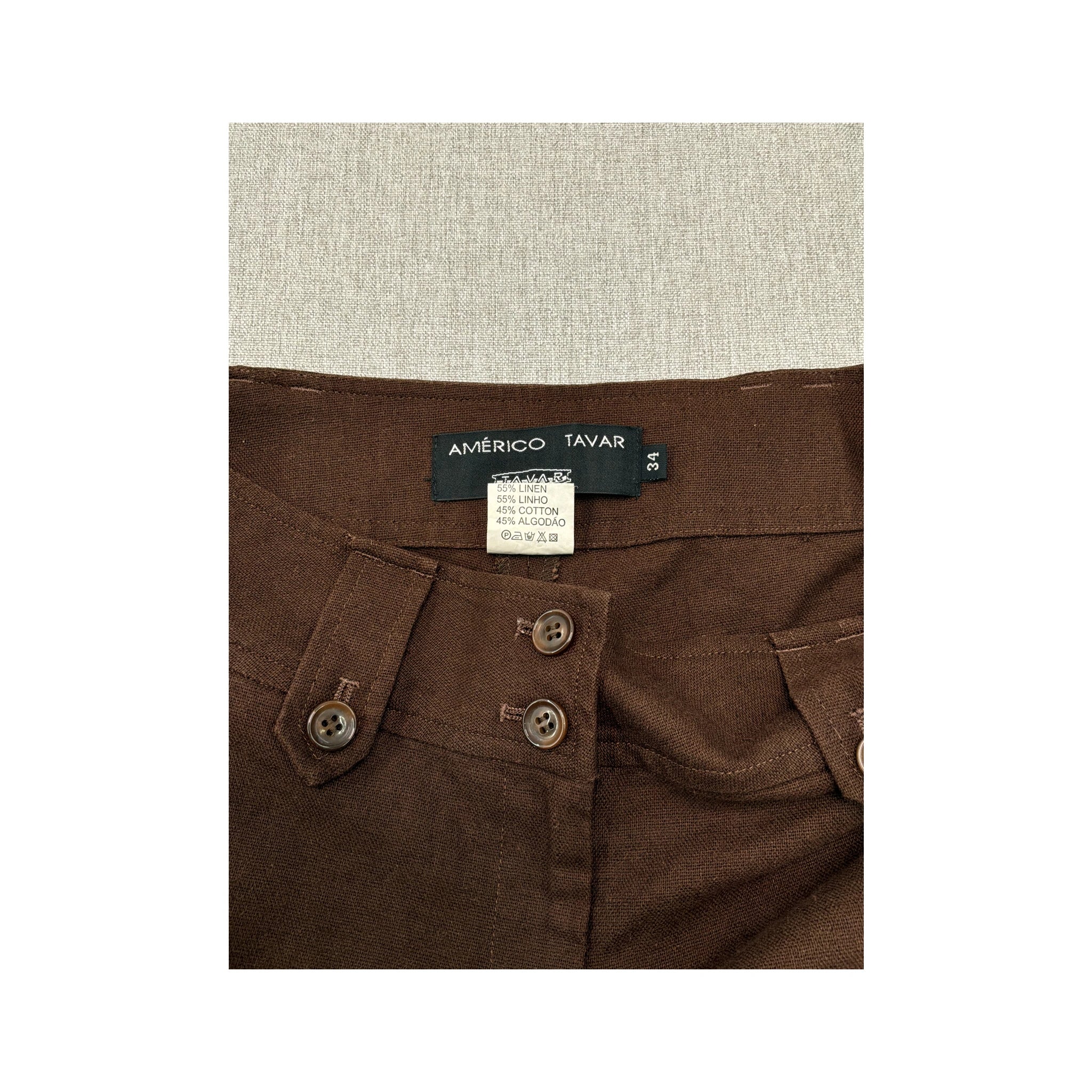 Americo Tavar Brown Lace-Up Cargo Pants