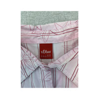 s.Oliver Floral Striped Cotton Button Up Shirt
