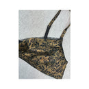 Valentino Brown Floral Silk Bralette Tank Top