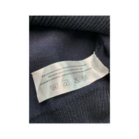 FABRICADO Na PRC Navy Full Zip Mock Neck Sweater with Elbow Patches