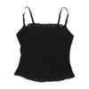 Pimkie Lace-Up Black Ruffle Cami Top