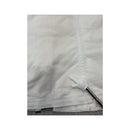 White Corset Top with Black Striped Trim and Lace-Up Detail