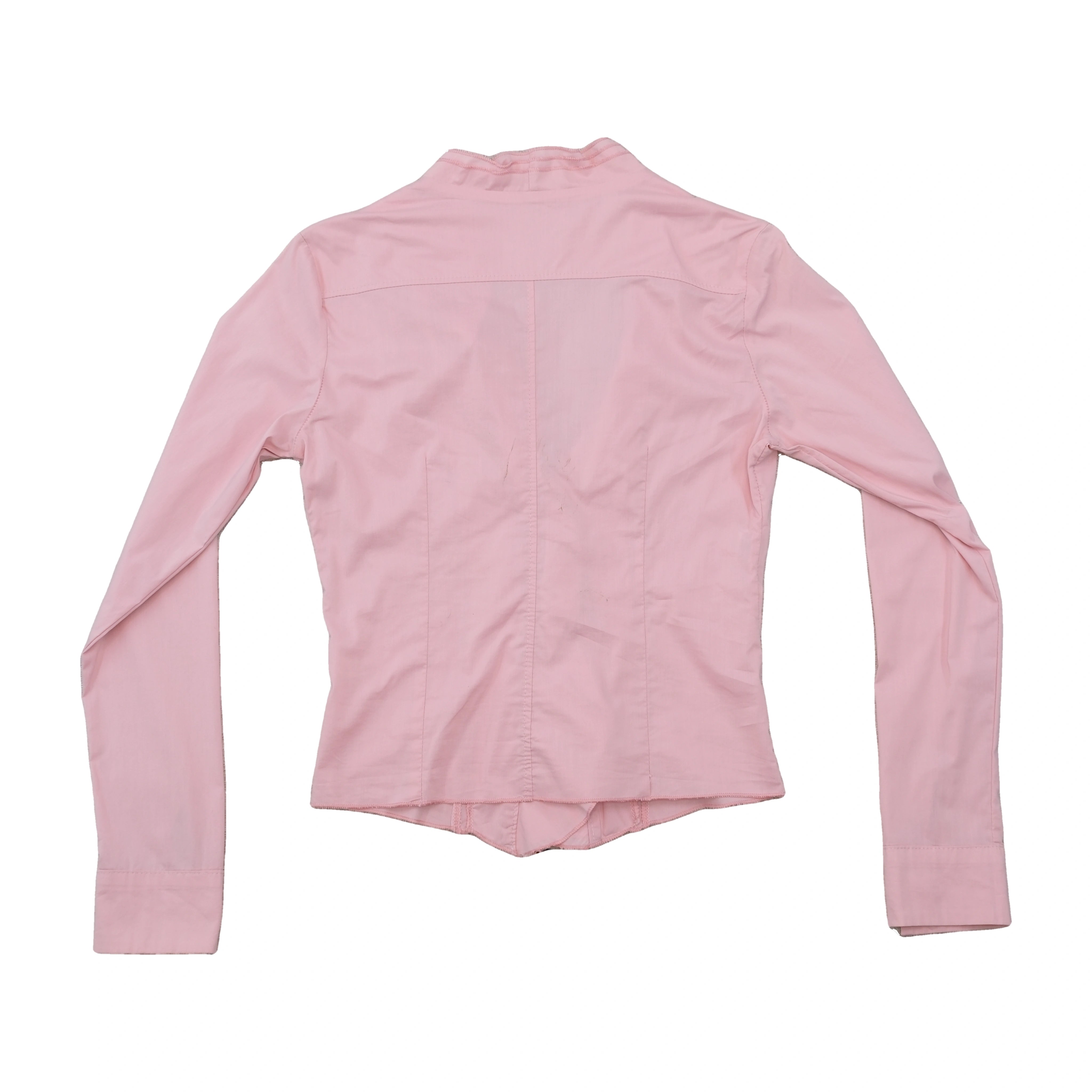 Coconuda Asymmetric Rhinestone Trim Blouse