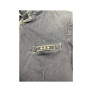 Armani Jeans Dark Wash Denim Zip Jacket with Logo Patches