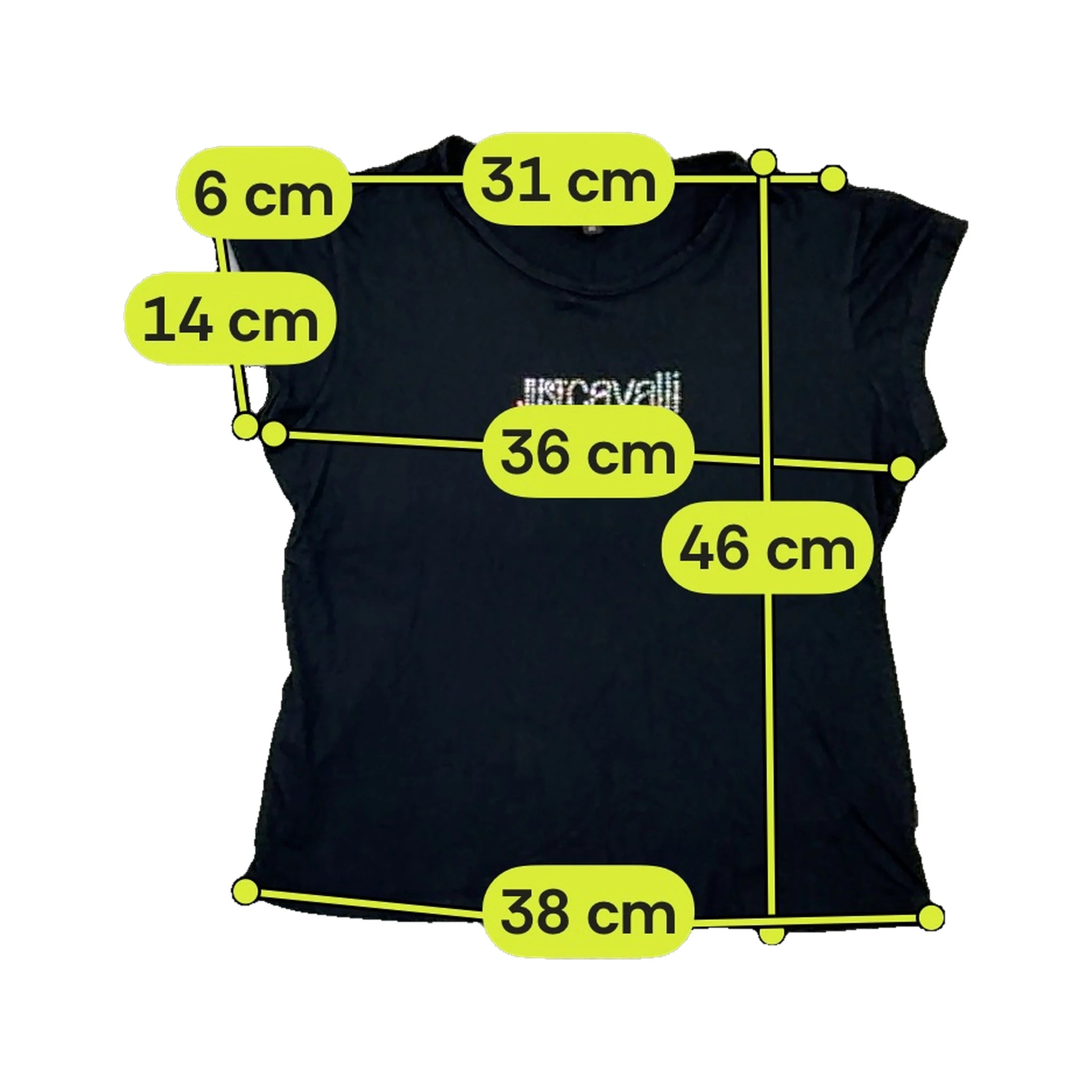 Just Cavalli Rhinestone Logo T-shirt