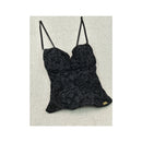 Miss Sixty Flocked Lace Up Corset Tank Top