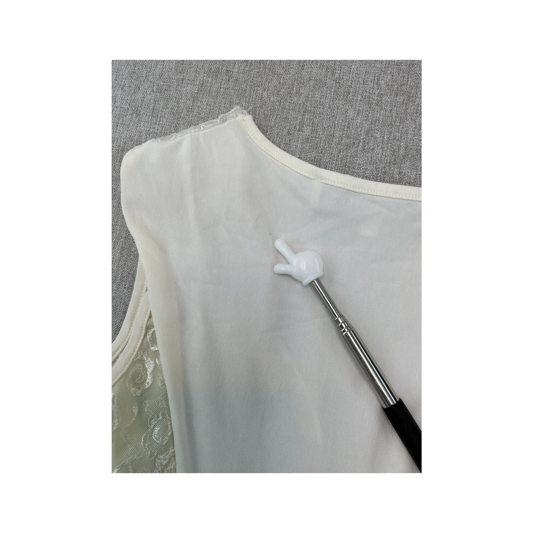 Cristina Effe Lace Up Lace Panel Sleeveless Blouse