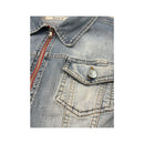 Extyn Cropped Faded Denim Zip Jacket
