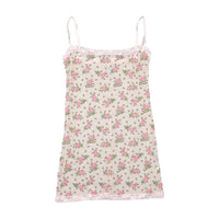 Moschino Lingerie Floral Embroidered Mesh Lace Trim Tank Top