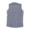 Blue e gcs Vintage Navy White Gingham Cotton Sleeveless Blouse
