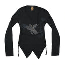 Nine Lives Studded Phoenix Handkerchief Hem Blouse